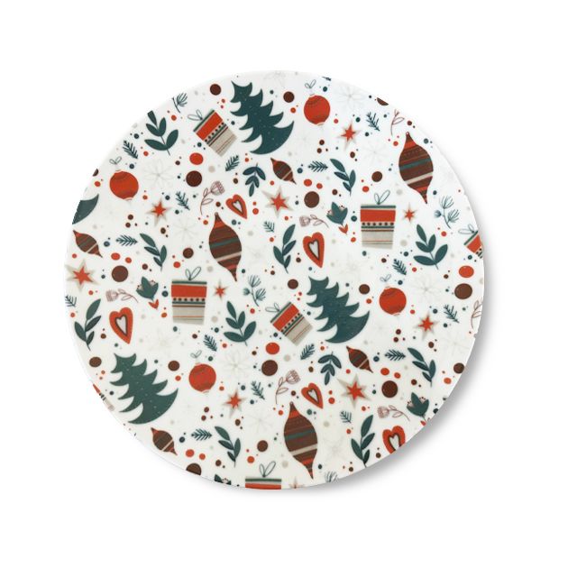 Christmas rounded plate 20 CM random